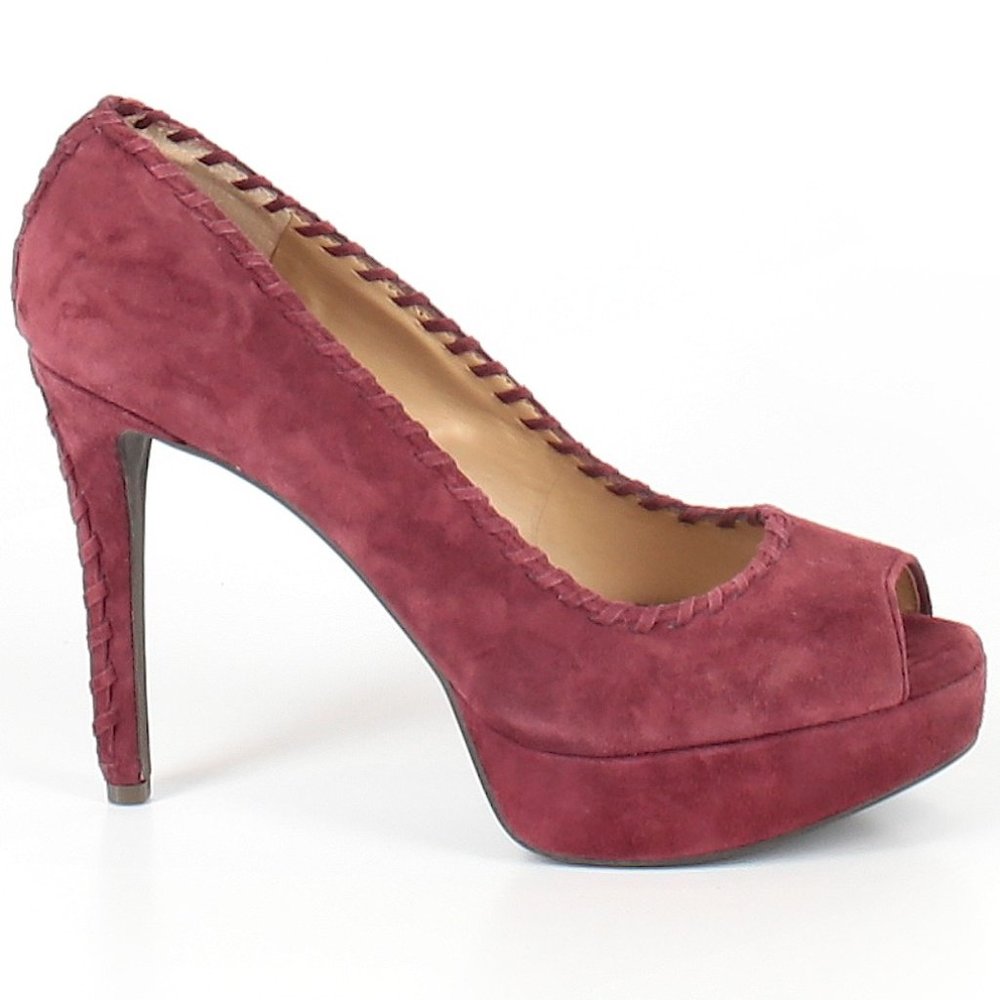 New Antonio Melani "Luna" Suede peep toe heels